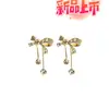 Pendientes Asimétricos de Plata 925 con Cierre de Aguja Estilo Coreano Diamante Super Brillantes Lazo Dulce Elegante con Toque Juvenil 2024 de Moda