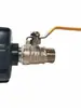 Conector para Accesorios de Barril IBC, Pezón de Válvula de Latón Electrochapado con Doble Rosca Exterior, Grifo de 1/2 Pulgada 3/4 1 Pulgada
