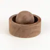 Adornos Creativos Redondos para el Hogar Interior Sin Adornos de Trenes Difusor de Dormitorio Aromaterapia Aceite Esencial Difusor de Nogal Negro Madera