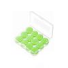 Paquete de 12 Tapones para los oídos de Silicona Azul para Dormir Niños Anti-ruido Natación Impermeables Envasados en Caja Cuadrada Tapones para los oídos de Silicona