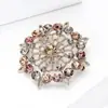 Broche de Girasol Popular de Aleación Exquisita y Sencilla con Pedrería Joyería Popular Pin de Ramillete Colorido Versátil