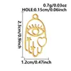 Colgante de acero inoxidable calado transfronterizo, plano, hueco, amuleto estilo vintage, accesorio para pulsera, collar, llavero y joyería DIY