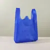 Em Estoque Atacado Espessado Não Tecido Portátil Tipo Colete Sacola de Compras Publicitária Promocional Estilo Ins Sensação de Alta Qualidade Personalizável