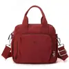 Bolsa de Mão de Grande Capacidade Feminina Casual Moda Tecido de Nylon Bolsa de Ombro Transversal Leve Multicamadas Lona Impermeável Bolsa Feminina