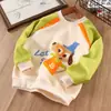 Venda Direta de Fábrica de Moletons Coloridos de Desenho Animado para Meninos, Estilos Primavera e Outono, Blusas Casuais Infantis, Pulôveres com Gola Redonda, Atacado de Roupas Infantis