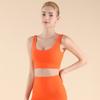 Nuevo Traje de una pieza en forma de V sin espalda con tirantes anchos para deportes Ropa interior deportiva para mujer Yoga Espalda hermosa Danza Pilates Sujetador deportivo