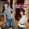 Camiseta Básica de Cuello Redondo para Niñas 2026 Otoño Nuevo Estilo Coreano con Volantes de Perlas Manga Larga Irregular para Niños Mayores