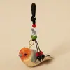 Chaveiro Pingente de Carro Escultura em Madeira Artesanal Beija-flor, Pingente de Pássaro Realista, Decoração Fofa para Mochila, Presente de Formatura para Colegas
