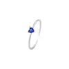 Anillo de Plata de Ley S925 con Forma de Corazón y Circonita Blanca para Mujer, Lujo Ligero, Sencillo y Ultradelgado, Anillo con Piedra de Circonita de Colores, Anillo de Cola Abierta Personalizable