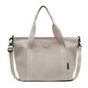 Nova Bolsa de Mão Commuter de Grande Capacidade Simples Cor Sólida Tecido de Nylon Bolsa Tote Casual Versátil Bolsa de Ombro Transversal para Mulheres