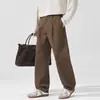Pantalones de trabajo casuales lavados estilo retro old money de Anyang 2026 otoño nuevo sueltos de algodón puro de pierna recta