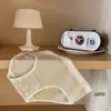 Ropa interior deportiva de algodón puro de cintura media para mujer, transpirable, antibacteriana, con rayas simples, que se ajusta a la cadera, cómoda para estudiantes y chicas jóvenes