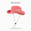 Sombrero de Pescador de Ala Ancha Bloqueador Solar Ligero y Transpirable para Primavera y Verano con Bloques de Color Sombrero de Cubo Estilo Japonés Sombrero Solar de Secado Rápido para Senderismo al Aire Libre