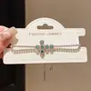 Pulseira de Puxar Redonda com Cruz de Zircônia Estilo Luxo Leve, Pulseira Moderna e Sofisticada, Joia de Mão Simples e de Alto Padrão para Mulheres