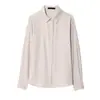 Atacado Transfronteiriço Outono 2025 Novo Elegante e Estiloso Estilo Europeu e Americano Manga Longa Gola Lapela Single-Breasted Solto Camisa Top