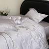 Estilo Lindo 100S Algodón Puro Algodón de Fibra Larga Cama Juego de Tres o Cuatro Piezas Toalla de Dibujos Animados Bordado Algodón Puro Cama Sábanas Funda de Edredón Ropa de Cama