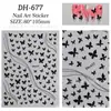 Pegatinas de Uñas con Diseño de Mariposa Pequeñas Mariposas Adhesivas Portables Pegatinas Doradas y Plateadas para Uñas con Adhesivo