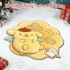 Alfombra de suelo absorbente antideslizante para baño de estilo caricatura, alfombra decorativa de imitación cachemira para sala de estar, alfombra resistente a la suciedad para entrada
