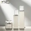 Set Cuadrado de Botellas Acrílicas en Stock, Botellas para Crema, Botellas de Set de Loción Estilo Bajo y Alto, 30ml, 50ml