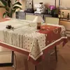 Toalha de mesa retrô estilo francês, novo design 2026, impermeável, resistente a óleo, não precisa lavar, retangular, capa de mesa de centro de alta qualidade