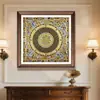 Pintura Colgante Thangka Nepalesa del Tíbet Mandala Estilo Tíbet Altar Budista Pintura Decorativa para Entrada Mandala que Atrae Riqueza Pintura de Pared Cuadrada
