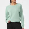 Camiseta Deportiva de Manga Larga con Cuello Redondo de Gofre para Mujer Otoño e Invierno Color Sólido Puro Suelta Casual para Correr Fitness Top 52569
