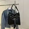 Bolsa Tote Estilo Coreano de Grande Capacidade para o Dia a Dia com Laço para Mulheres, Bolsa de Ombro Versátil Casual, Bolsa Transversal com Design de Nicho