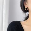 Pendientes de botón dorados simples y personalizados de acero de titanio, resistentes al deslustre, estilo ins de blogger de moda, para mujer