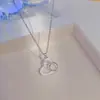 Collar de diseño de lujo ligero de alta gama con diamantes completos transfronterizo para mujer, cadena para la clavícula con colgante de estrella deslumbrante, accesorio de cuello exquisito y elegante