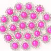 Venta caliente 12MM perla colorida de doble capa flor rhinestone flor placa cosida a mano diamante lazo tocado accesorios para el cabello hechos a mano