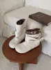 Botas Curtas Versáteis de Moda Retrô para Mulheres 2026 Novo Estilo com Laço, Salto Escondido, Solado Grosso, Botas Curtas Confortáveis com Salto Bloco