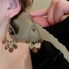 Pendientes de alta gama con borlas y gotas de agua estilo nicho bohemio retro para mujer, estilo étnico único, elegantes y de celebridades de Internet.