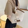 Bolsa Tote de Grande Capacidade para Mulheres 2025 Nova Tendência Retrô Bolsa Satchel Bolsa de Palha Bolsa de Ombro Versátil Bolsa Tecida Bolsa para o Dia a Dia