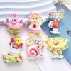 Accesorios de Resina de Estrella de Bob Esponja Deportista de Dibujos Animados Pegamento Cremoso DIY Funda de Teléfono Móvil Pasador Vasos de Agua Hebilla de Zapato Material