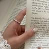 Anillo liso de plata esterlina S925 de Onihan, anillo trenzado para el dedo índice femenino, diseño de nicho de estilo simple, anillo abierto avanzado