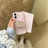 Funda linda de Line Art de Kt Cat para Apple 17 Pro Max, Funda magnética con espejo para iPhone 16, 15 con soporte, 13 estilo coreano