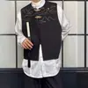 Novo Estilo Chinês Estilo Nacional Colete Bordado com Paisagem Masculino Verão Masculino Nova Moda Nacional Fivela de Metal Colete Zen Retrô