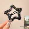 Grampo de cabelo de tricô de lã em formato de estrela para mulheres, para prender mechas soltas na parte de trás da cabeça, grampo de cabelo elegante, presilha para franja da testa, acessório de cabelo