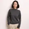 Suéter de Cachemira Hilo Fino 2026 Nueva Colección Primavera y Otoño para Mujer Cuello Alto Medio Capa Base Delgada Ajuste Holgado Pulóver Adelgazante