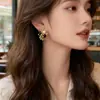 Pendientes de Ojo de Tigre 'Fuegos Artificiales Dorados' para Mujer, Diseño Único de Nicho para Otoño e Invierno, Pendientes de Rosa Coloridos, Lujo Ligero