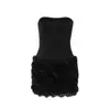 Cf24432 Primavera 2026 Nueva Falda Corta, Estilo Femenino, Textura Floral Sexy Tridimensional, Vestido Tube Top
