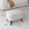 Taburete para Uso Doméstico, Taburete Cuadrado de Lujo Ligero, Taburete Bajo, Taburete Simple de Cuero, Sofá para Cambiar Zapatos, Mesa de Café, Banco, Reposapiés Creativo, Entrada, Sala de Estar
