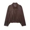 Ropa Exterior Chaqueta de Piloto Efecto Ante Sintético Nueva Primavera 2026 para Mujer Transfronteriza AliExpress 4344655