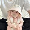 Xale de Bebê Chapéu Verão Bonito Aba Larga Chapéu de Sol Infantil Exterior Anti-UV Malha Respirável Chapéu de Proteção Solar Moderno