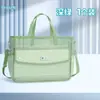 Bolsa de Mão Transparente com Tela na Cor Dopamina, Bolsa de Armazenamento de Livros para Estudantes com Aparência Sofisticada, Bolsa de Ombro com Armazenamento Classificado de 5 Camadas
