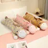 Linda Almohada Larga de Gasa de Tres Capas con Forma de Caballo para que Duerman las Niñas, Almohada de Peluche Grande tipo Muñeco de Caballo