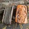 Venta Directa Montaña Longhu Madera de Azufaifo Golpeada por el Rayo Pie de Mano Zhao Gongming, el Dios de la Riqueza, Cultura Taoísta Juguete Portátil