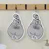 Toalha de mão fofa de animal em desenho animado, criativa, pendurável, espessa, absorvente, secagem rápida, adequada para uso doméstico na cozinha e no banheiro