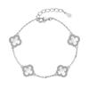 Pulsera de trébol de cuatro hojas de plata esterlina S925 para mujer, lujo ligero, simple, personalidad, temperamento, diseño nicho, joyería, explosiva, transfronteriza