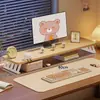 Soporte Elevador para Computadora de Escritorio Estación de Trabajo Estante de Almacenamiento para Escritorio de Oficina en Casa Elevador de Monitor de Doble Capa